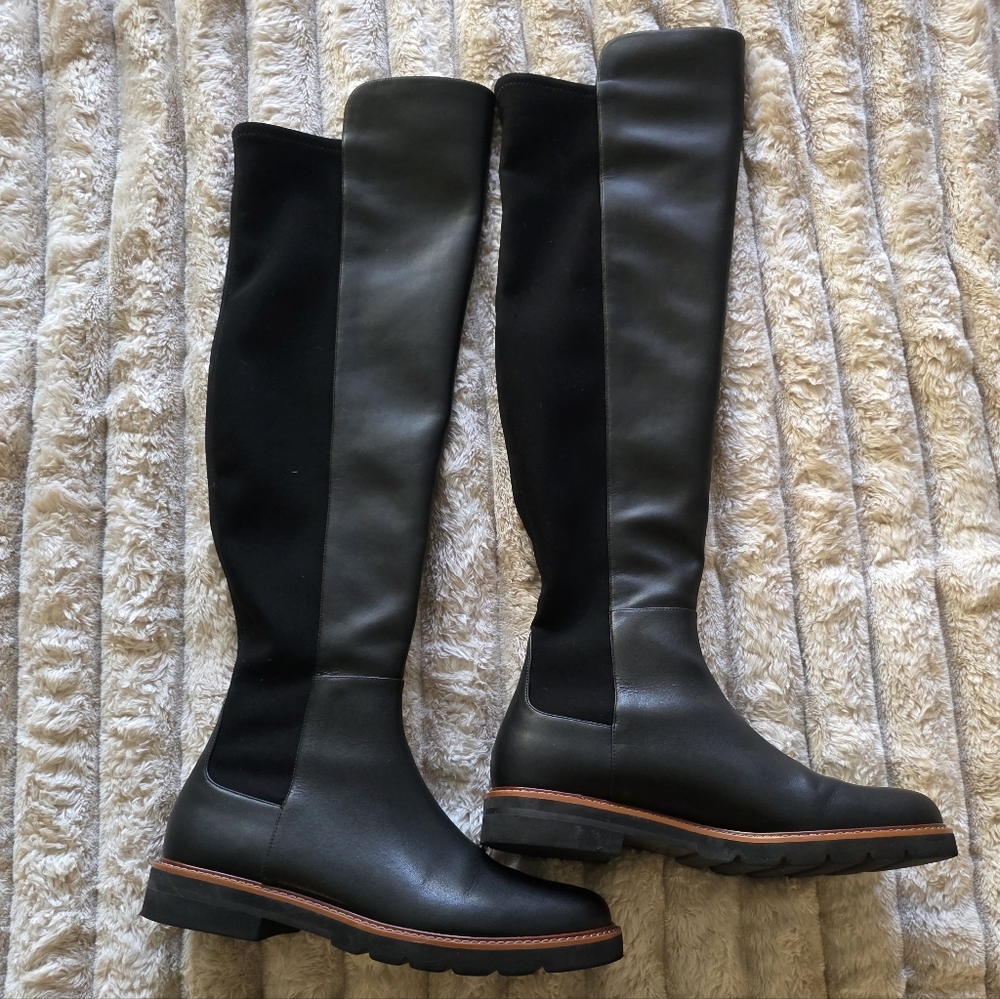 Stuart Weitzman Black Over-the-Knee Riding Boots